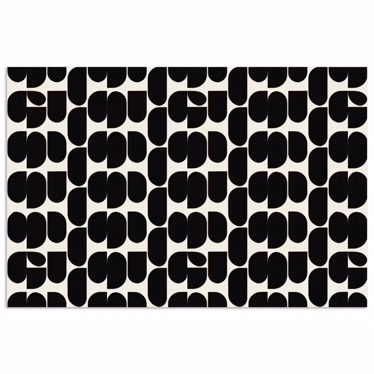 Modern - Patroon - Zwart poster papier klein 62 -3d