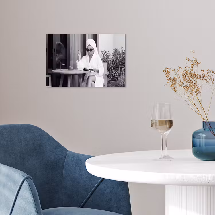 Modern - Vrouw - Zwart - Wit poster papier klein -sfeer3