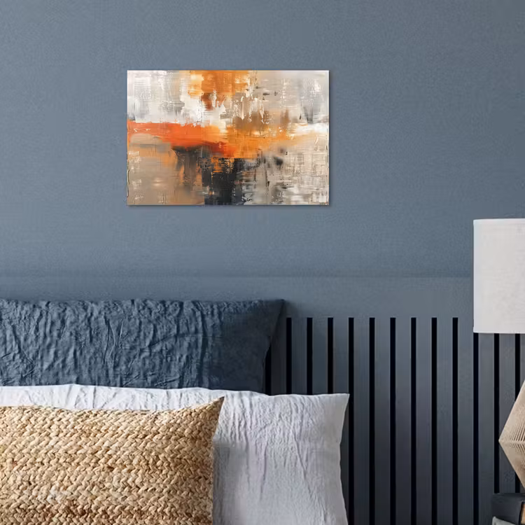 Moderne kunst - Abstract - Goud - Grijs poster papier klein -sfeer2