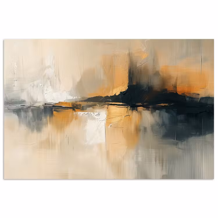 Moderne kunst - Abstract - Zwart poster papier klein -3d
