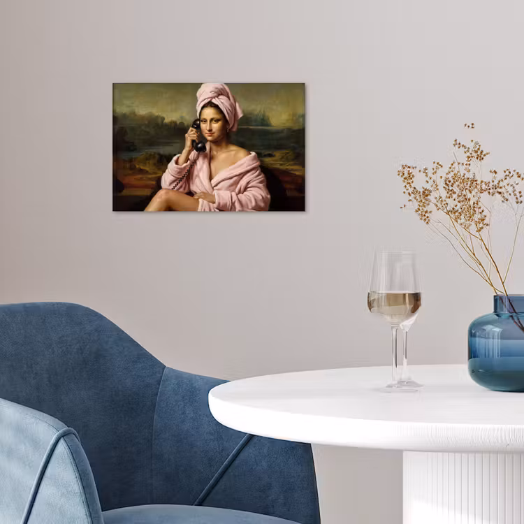 Mona - Klassiek - Roze poster papier klein -sfeer3