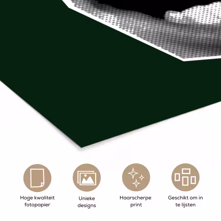 Mond - Groen - Illustratie - BLAH BLAH poster papier klein -closeup_NL