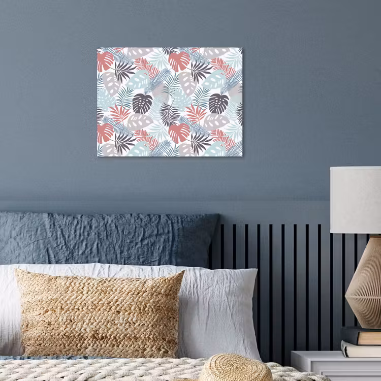 Monstera - Pastel - Bladeren - Tropical poster papier klein -sfeer2