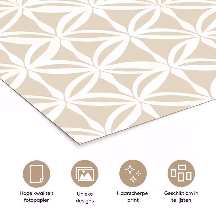 Motief - Modern - Beige poster papier klein 62 -closeup_NL