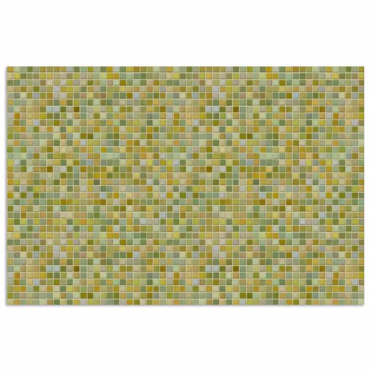 Mozaïek - Patroon - Groen poster papier klein 62 -3d