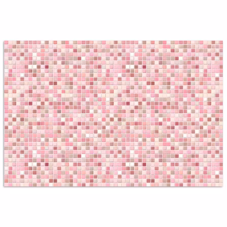 Mozaïek - Patroon - Roze poster papier klein 62 -3d