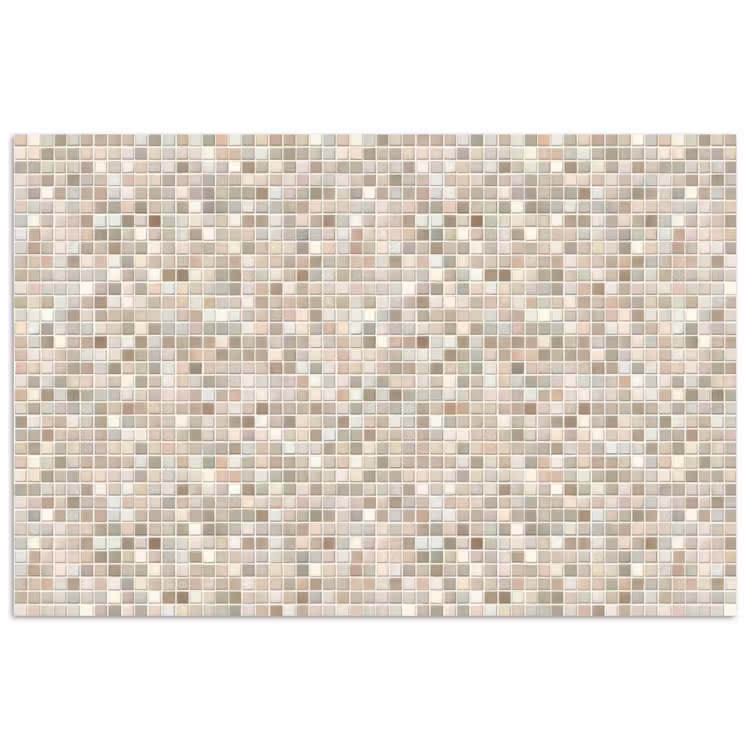 Mozaïek - Patroon- Taupe poster papier klein 62 -3d