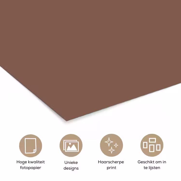 Muted - Chestnut - Bruin poster papier klein 62 -closeup_NL