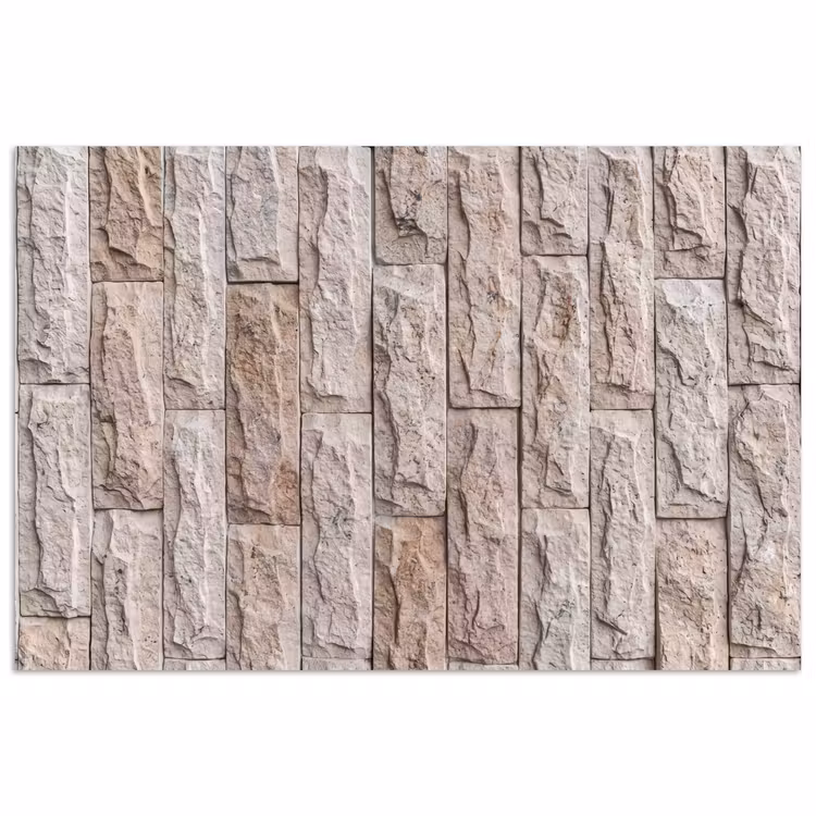 Muur - Steen - Ruw - Beige - Textuur poster papier klein -3d