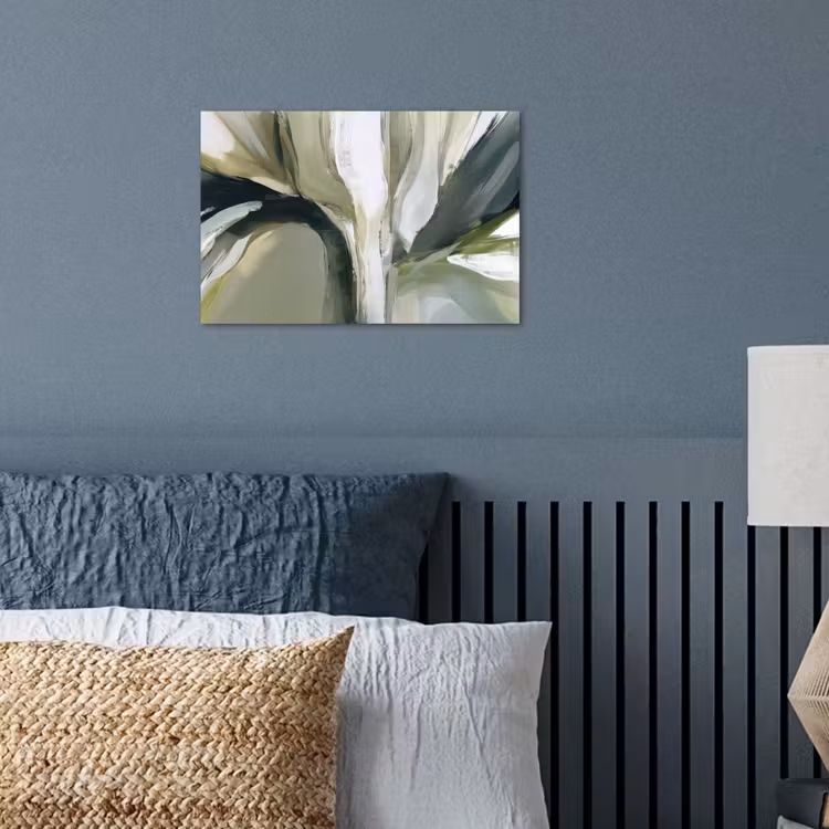 Natuur - Abstract - Groen - Penseelstreken poster papier klein -sfeer2