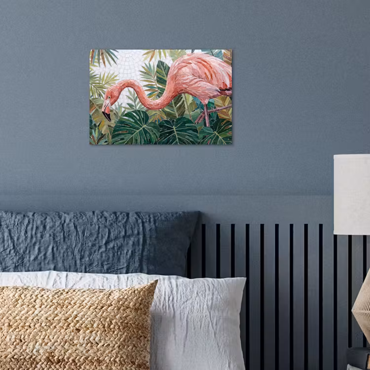 Natuur - Bladeren - Abstract - Groen - Vogel poster papier klein -sfeer2