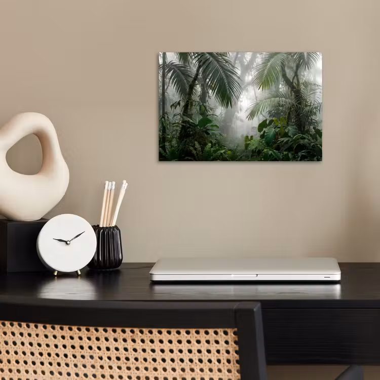 Natuur - Jungle - Mist - Tropisch - Groen poster papier klein -sfeer1