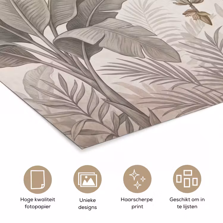 Natuur - Jungle - Ringstaartmaki - Bruin poster papier klein -closeup_NL