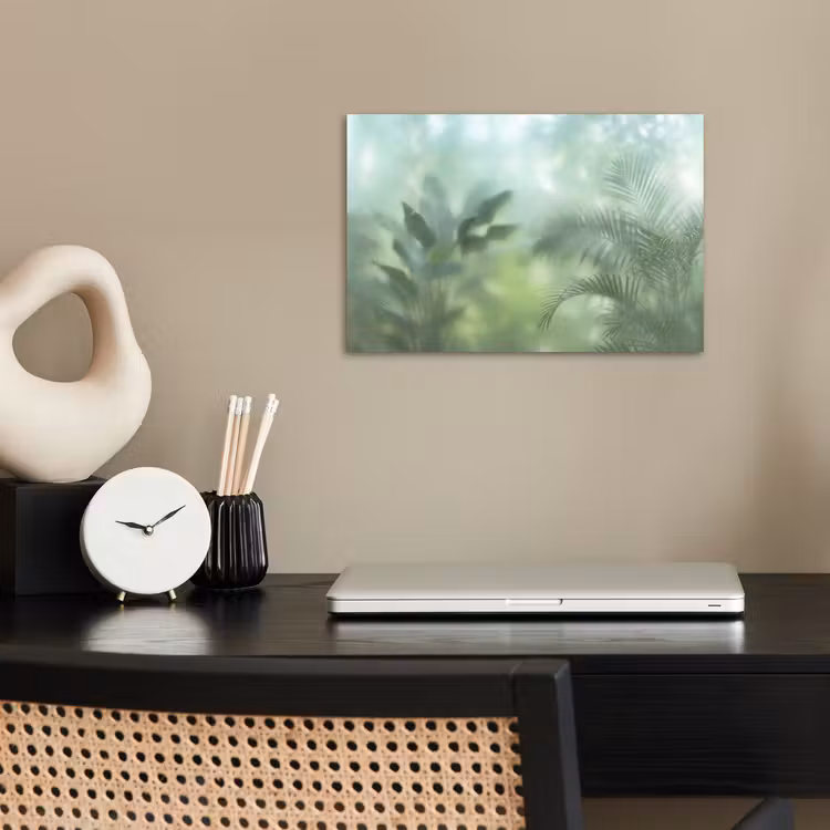 Natuur - Vervaagd - Groen - Abstract - Modern poster papier klein -sfeer1