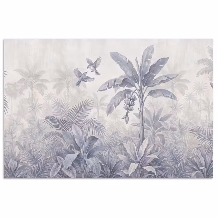 Natuur - Vogel - Jungle - Illustratie - Blauw poster papier klein -3d