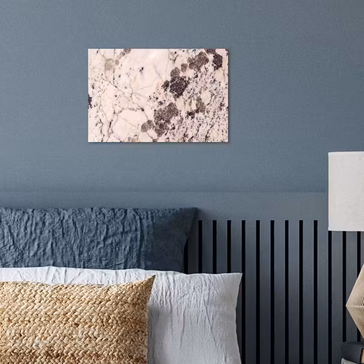 Natuursteen - Patroon - Abstract - Beige - Grijs poster papier klein -sfeer2