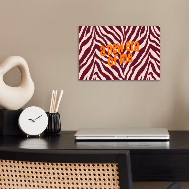 New era - Bordeaux - Zebraprint poster papier klein -sfeer1