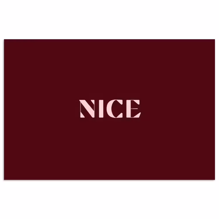 Nice - Bordeaux - Roze poster papier klein -3d