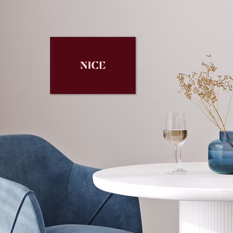 Nice - Bordeaux - Roze poster papier klein -sfeer3