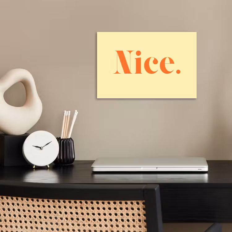Nice - Oranje - Geel - Minimalistisch poster papier klein -sfeer1