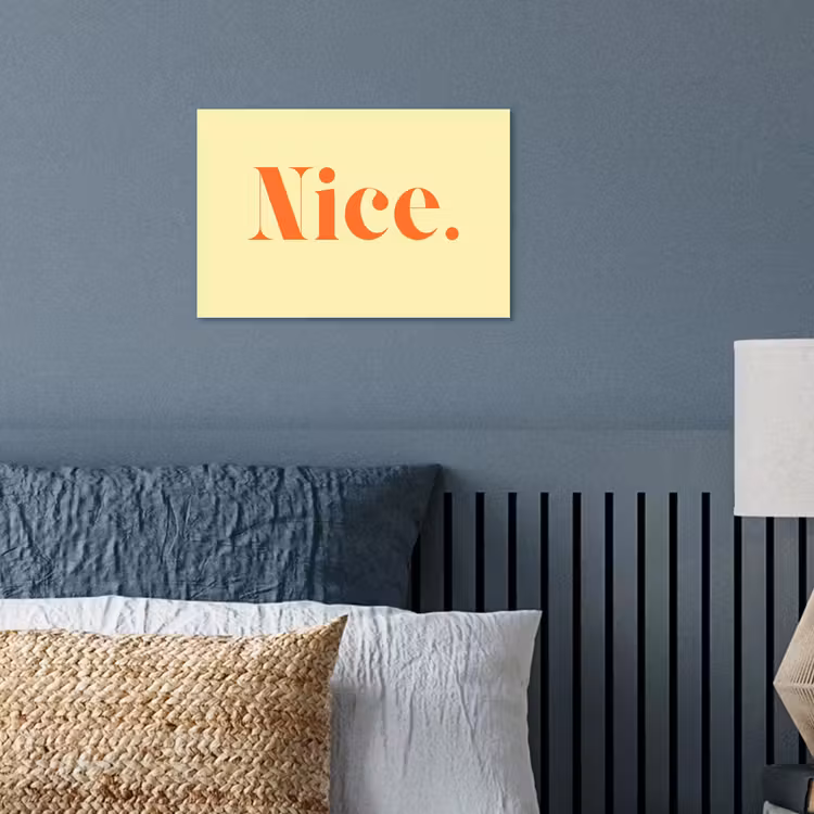 Nice - Oranje - Geel - Minimalistisch poster papier klein -sfeer2