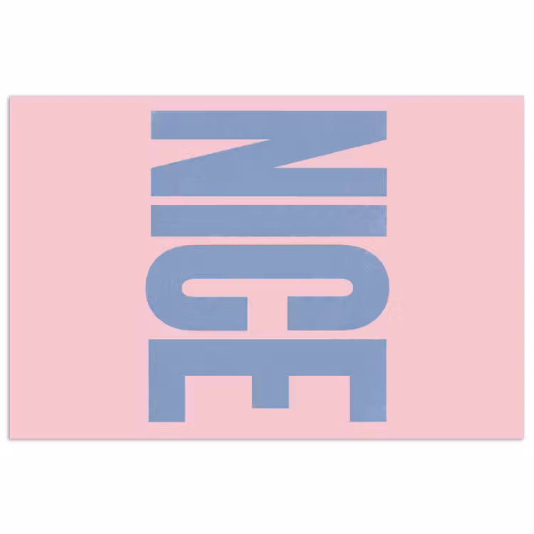 Nice - Paars - Roze poster papier klein -3d