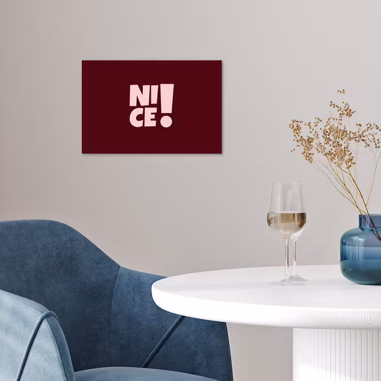 Nice - Uitroepteken - Rood poster papier klein -sfeer3