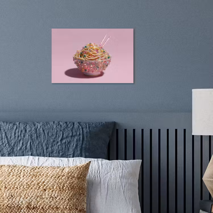 Noodles - Edelstenen - Stokjes - Roze poster papier klein -sfeer2