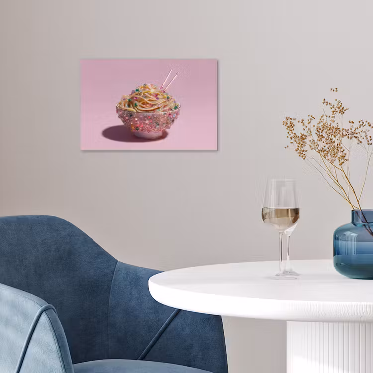 Noodles - Edelstenen - Stokjes - Roze poster papier klein -sfeer3
