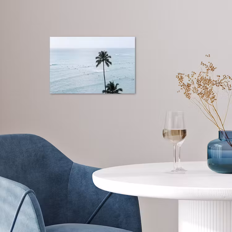 Oceaan - Palmbomen - Surfers poster papier klein -sfeer3