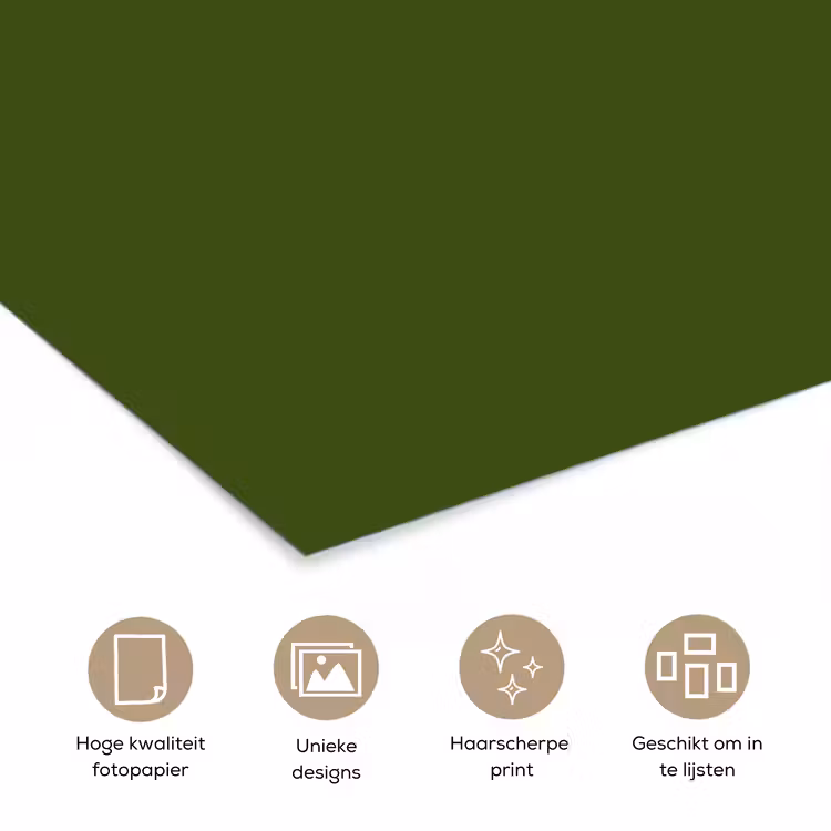 Olive - Drab - Groen poster papier klein 62 -closeup_NL