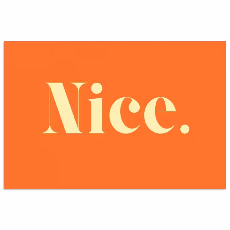 Oranje - Gebroken wit - Nice poster papier klein -3d
