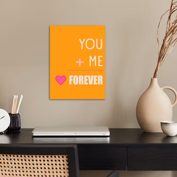 Oranje - Love - Valentijn poster papier klein -sfeer1