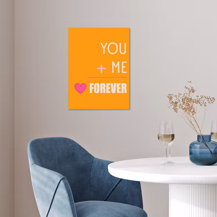 Oranje - Love - Valentijn poster papier klein -sfeer3