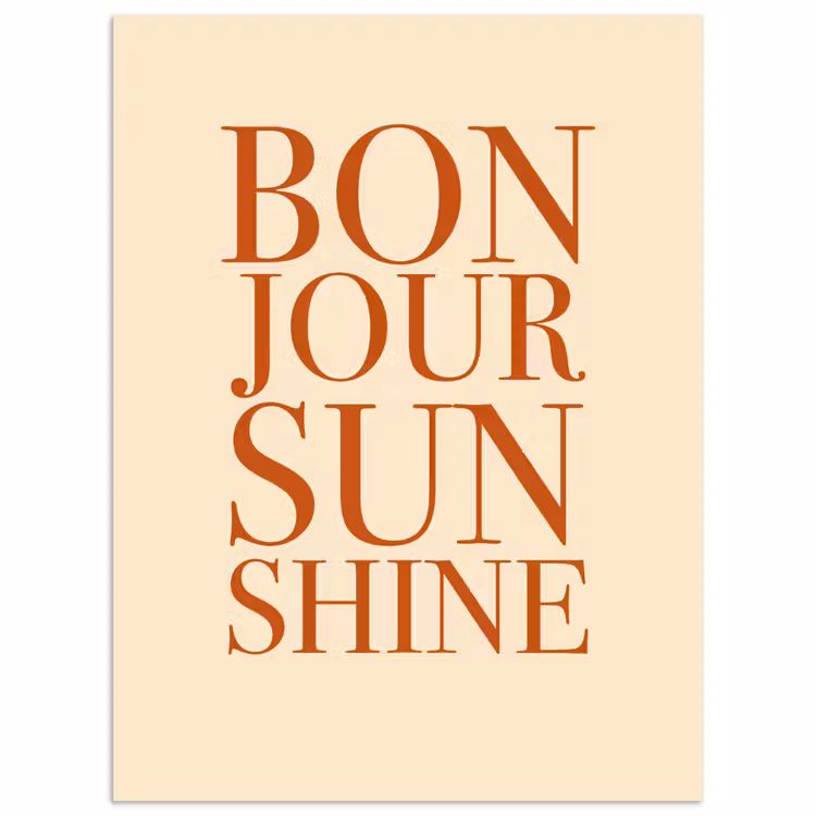 Oranje - Quote - Sun poster papier klein -3d