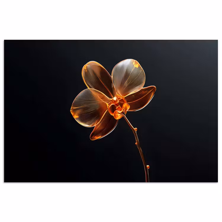 Orchidee - Doorzichtig - Bloem poster papier klein -3d