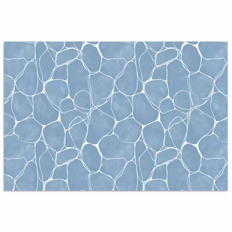 Organisch - Patroon - Blauw poster papier klein 62 -3d