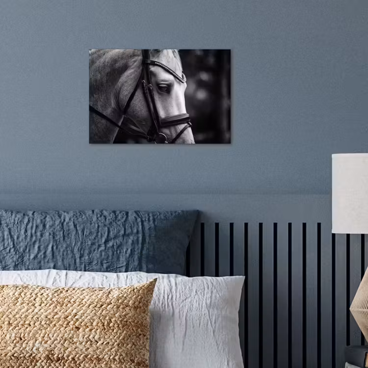 Paard - Schimmel - Portret poster papier klein -sfeer2