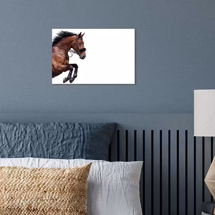 Paard - Springen - Modern poster papier klein -sfeer2