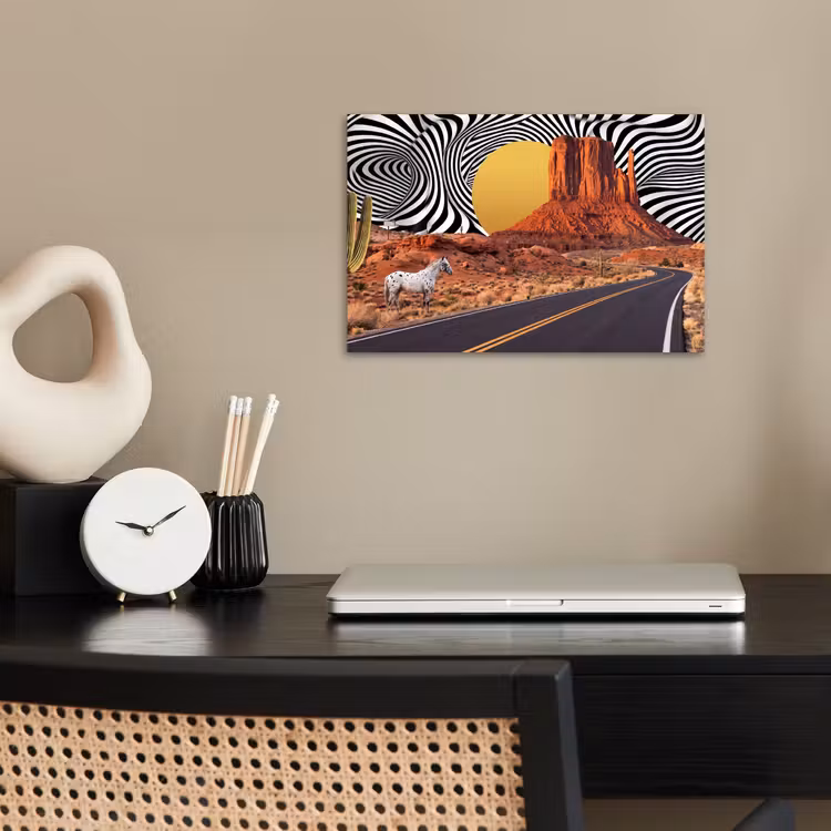 Poster - Paard - Woestijn - Natuur - Paard - Woestijn - Natuur poster papier klein