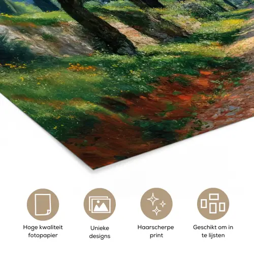 Pad - Bomen - Schaduw - poster papier klein -closeup_NL