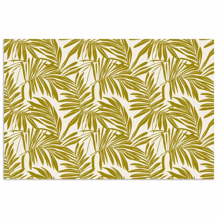 Palmblad - Patroon - Groen poster papier klein 62 -3d