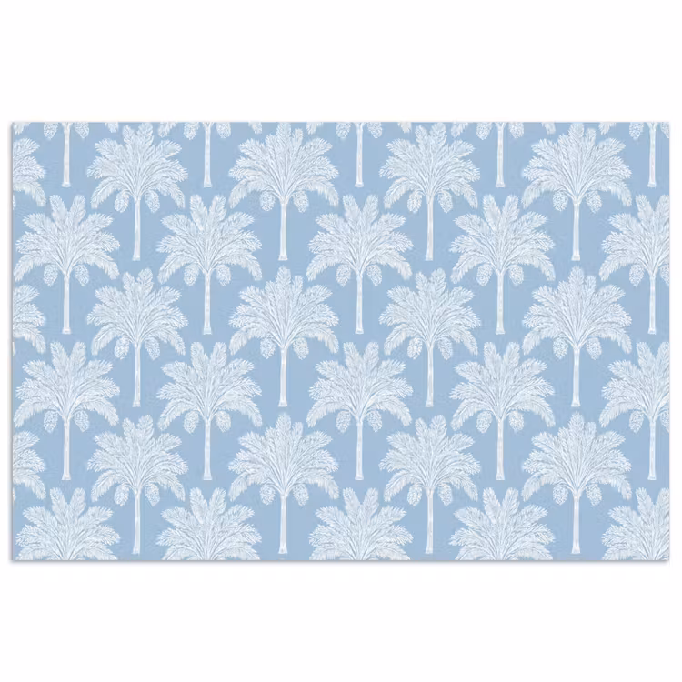 Palmboom - Modern - Blauw poster papier klein 62 -3d
