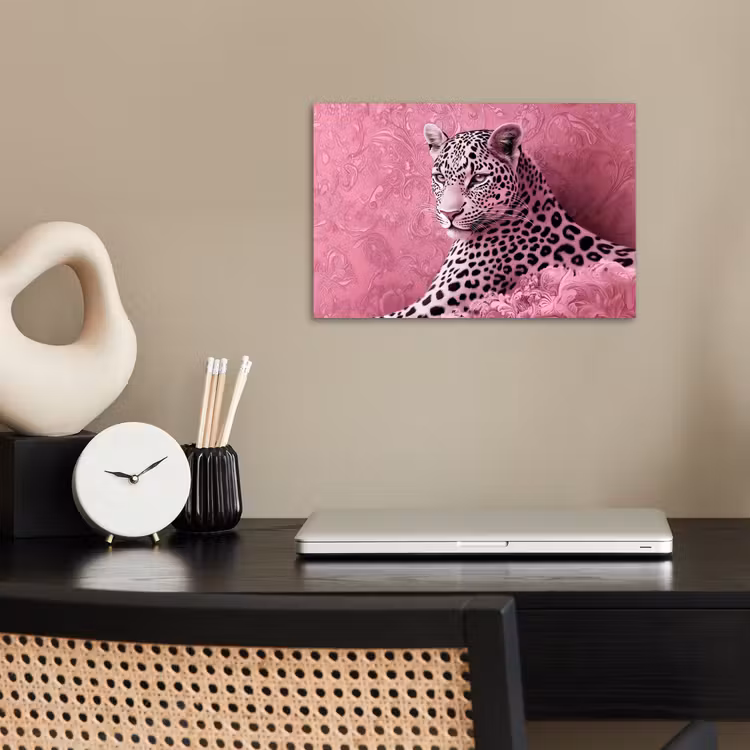 Panter - Luxe - Roze poster papier klein -sfeer1