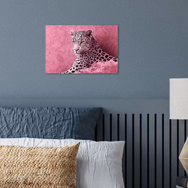 Panter - Luxe - Roze poster papier klein -sfeer2