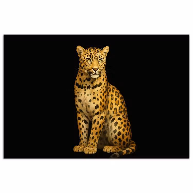 Panter - Realistisch - Bruin poster papier klein -3d