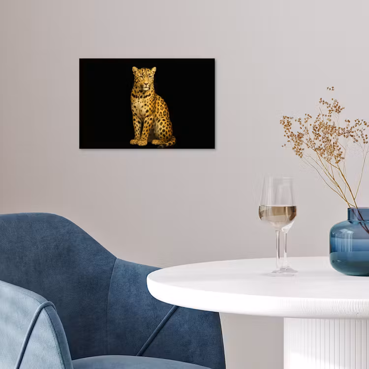 Panter - Realistisch - Bruin poster papier klein -sfeer3