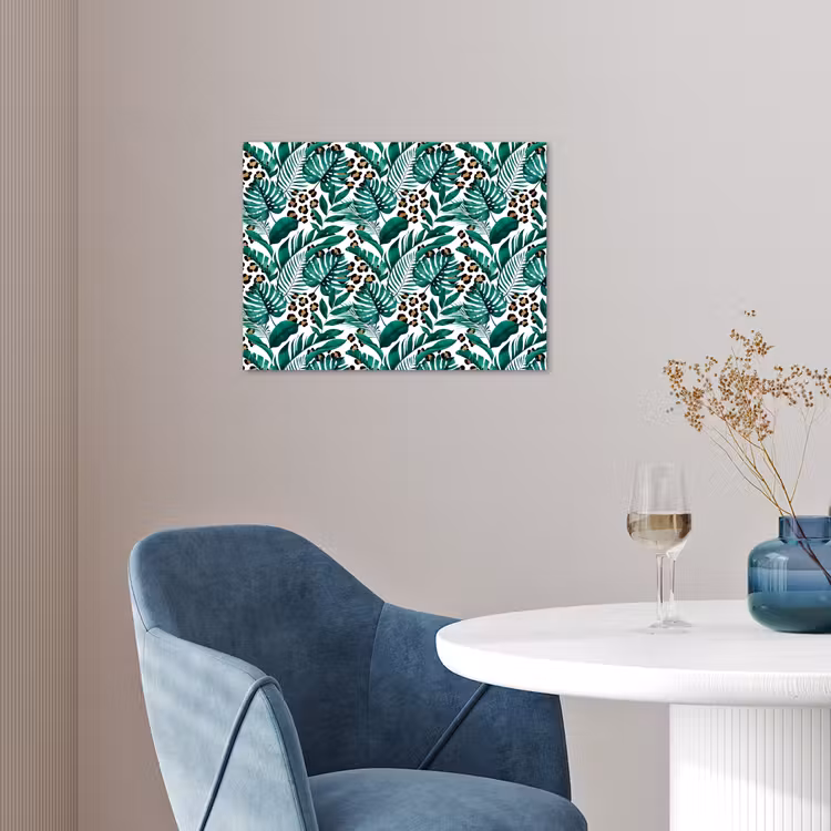 Inductie beschermer - Panterprint - Bladeren - Jungle - Afdekplaat voor kookplaat poster papier klein -sfeer3