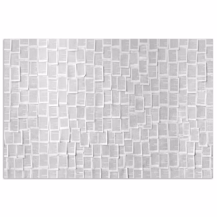 Papier - Overlappend - Textuur - Modern - Wit poster papier klein -3d
