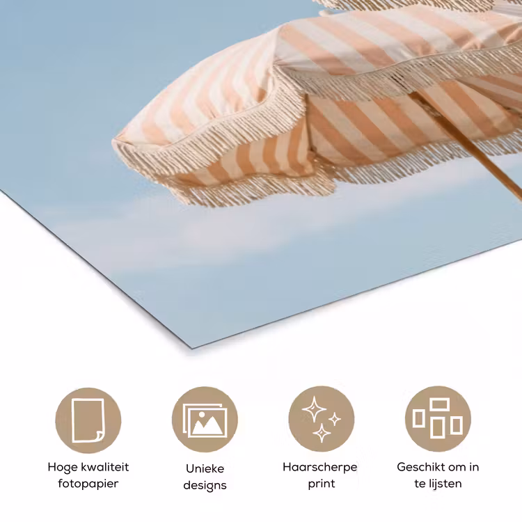 Parasol - Lucht - Rood poster papier klein -closeup_NL